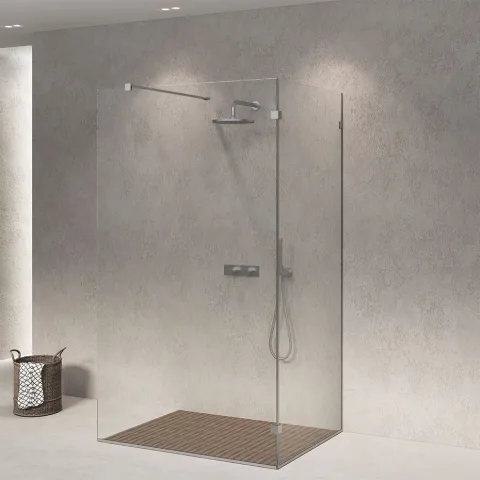 Угловая стеклянная перегородка Walk-In Space Glass DELLA