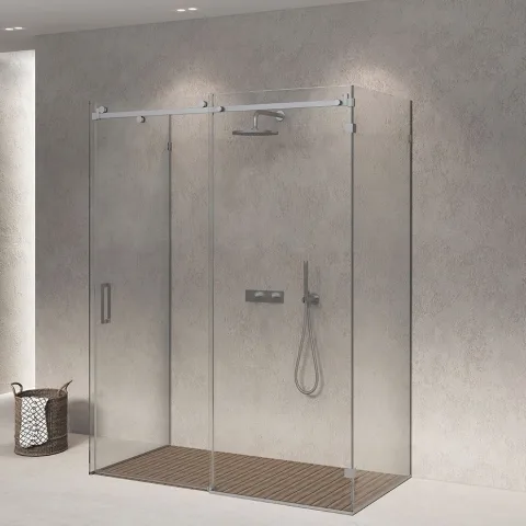 П-подібна розсувна Space Glass MARMORE зі скла