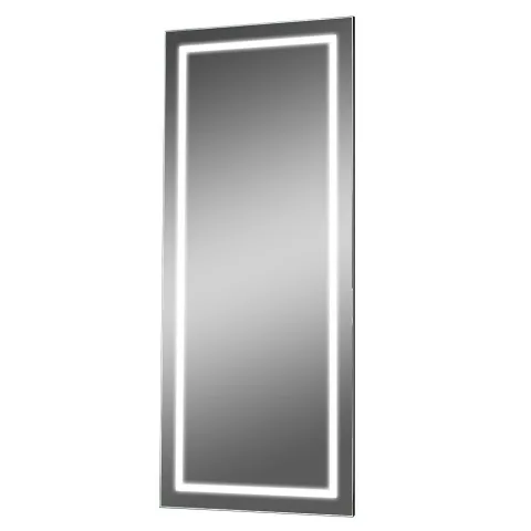 Ростовое зеркало Space Glass ELARA в алюминиевой раме с фронтальной подсветкой