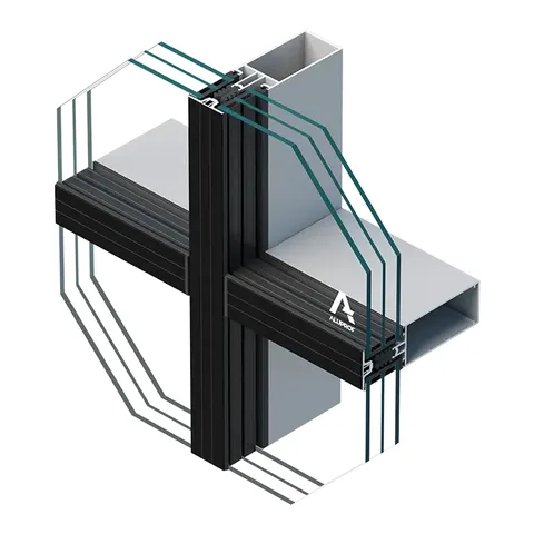 Переріз енергоощадного фасаду Aluprof MB-SR50N HI+