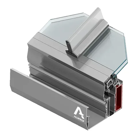 Переріз алюмінієвого профілю зимового саду Aluprof MB-WG60 з ринвою