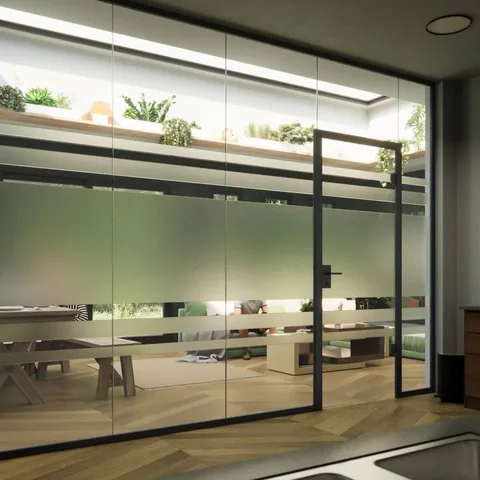 Лофт-перегородка Loft-перегородка зі скляними дверима